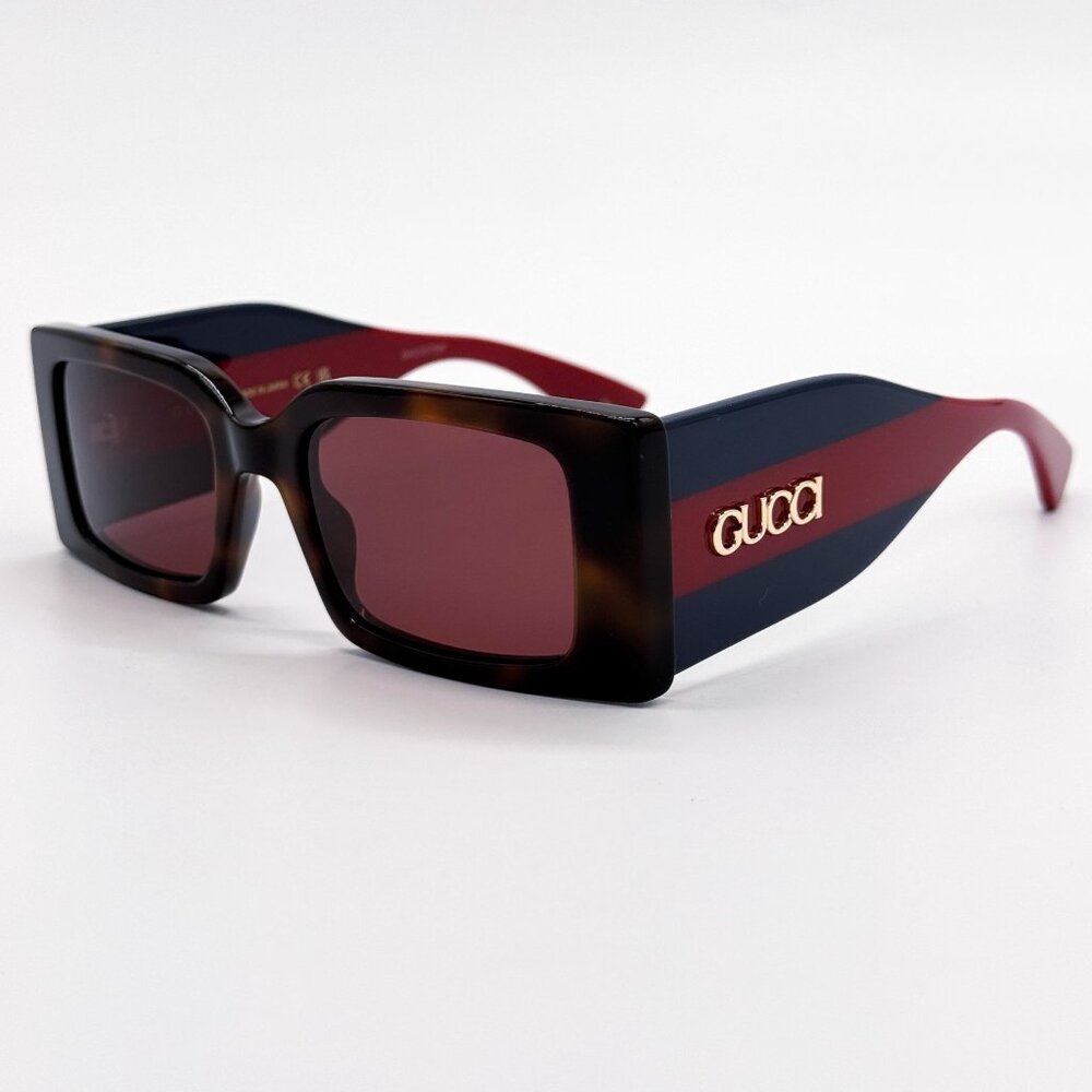 NEW GUCCI GG1860S 002 HAVANA BLUE RED UNISEX SUNGLASSES GUCCI - Picture 7 of 12